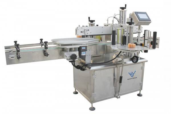 High Speed Automatic Two Stickers Two-Sides Labeling Machine For Plastic Glass
