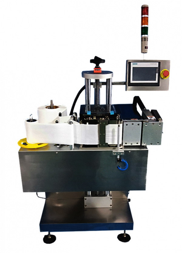 Push-arm Printing And Labeling Machine For Automated Production And Packaging Lines