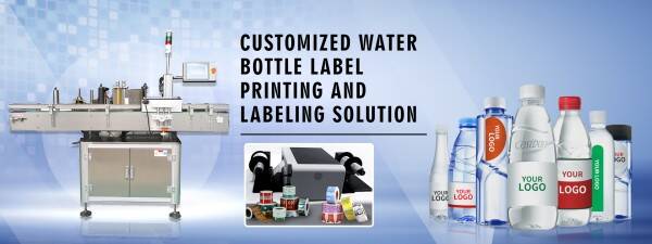 Customized water bottle label printing and labeling solution